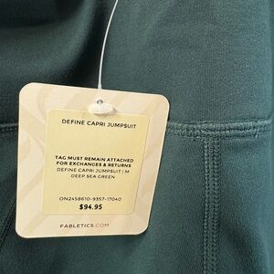 NEW FABLETICS Define Cropped PowerHold® Capri Jumpsuit medium